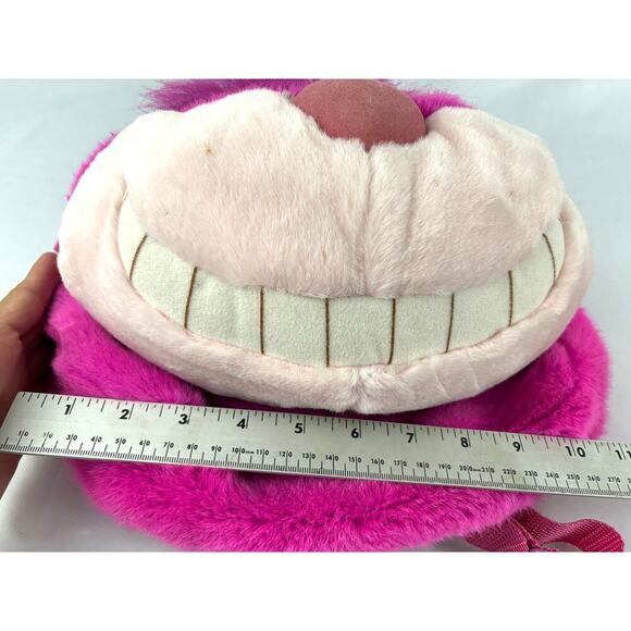 VTG Cheshire Cat Backpack Plush Alice In Wonderland Purse Small Bag Disney Store - Picture 4 of 16
